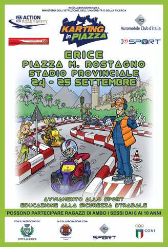 Il 24 e 25 settembre “Karting in Piazza” ad Erice, in Piazza Mauro Rostagno