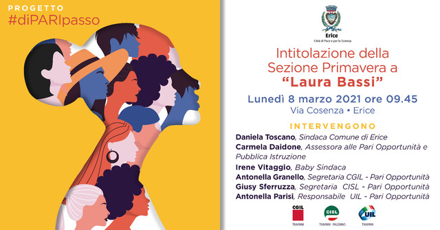 Lunedì 8 marzo cerimonia di intitolazione della Sezione primavera di via Cosenza a Laura Bassi
