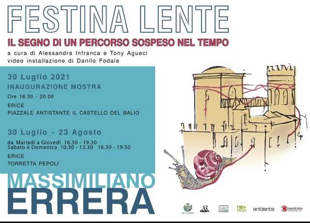 Venerdì inaugurazione della mostra personale dell'artista Massimiliano Errera alla Torretta Pepoli